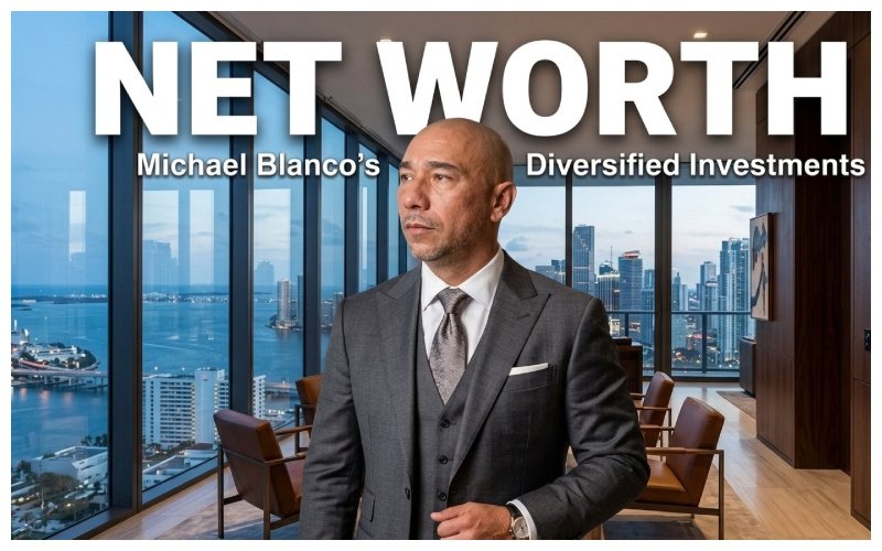Michael Corleone Blanco net worth professional business portrait in luxury office background showing investment success