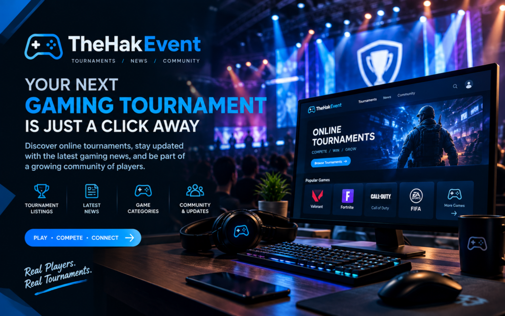 TheHakEvent online gaming tournament guide with esports gaming setup